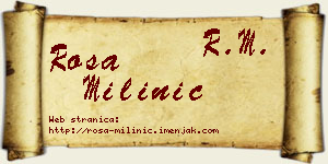 Rosa Milinić vizit kartica